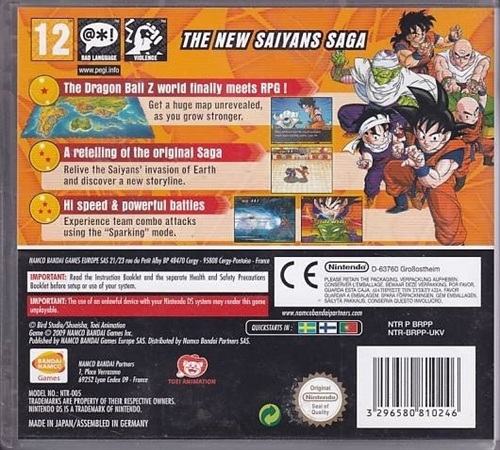 Dragonball Z Attack of the Saiyans - Nintendo DS (A Grade) (Genbrug)